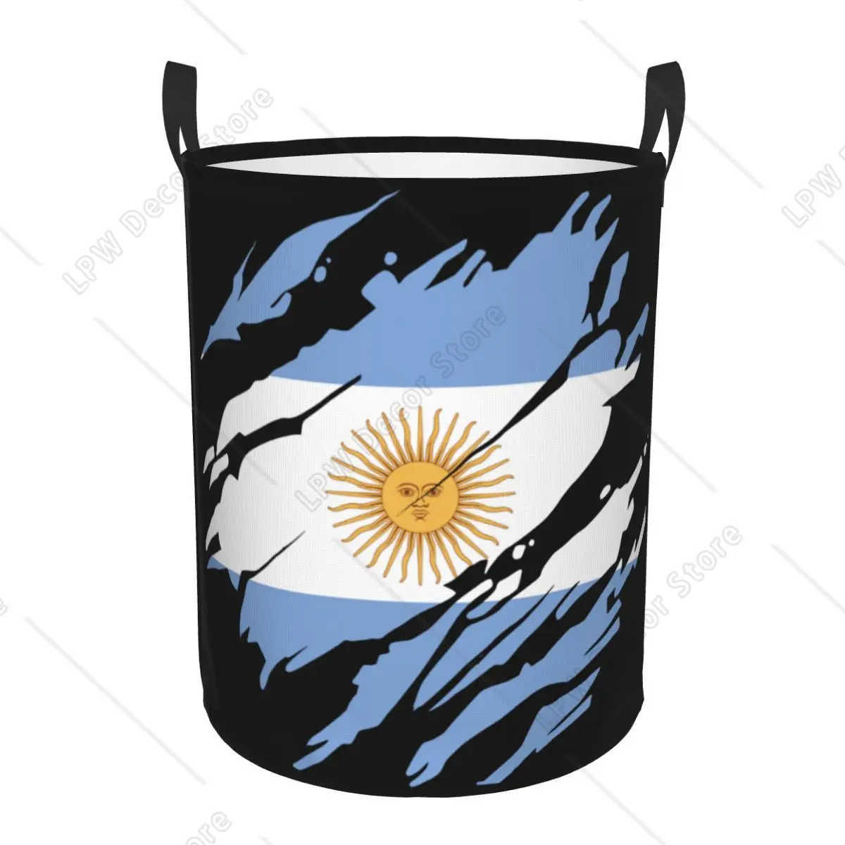 Cesto de Ropa Plegable Personalizado con la Bandera de Argentina, Cesto de Juguetes y Ropa para Niños, Contenedor de Almacenamiento para Guardería