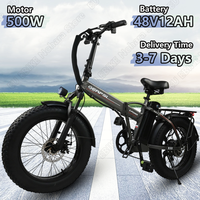 BAOLUJIE DZ2002 Electric Bike 500W 48V12AH Removable Lithium Battery Adult Electric Bike 20*4.0 inch Tire City Commuting E-bike