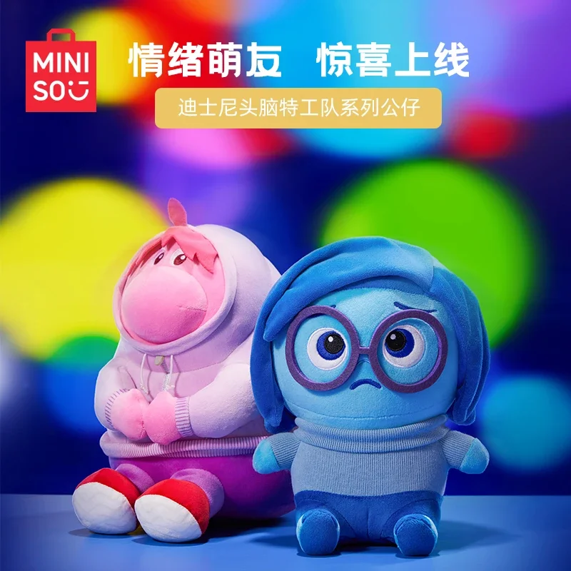 Miniso Disney Pixar Inside Out 2 Sadness Embarrassment Pluszowa figurka Breloki do kluczy Śliczna torba Breloczek do kluczy Prezent urodzinowy dla