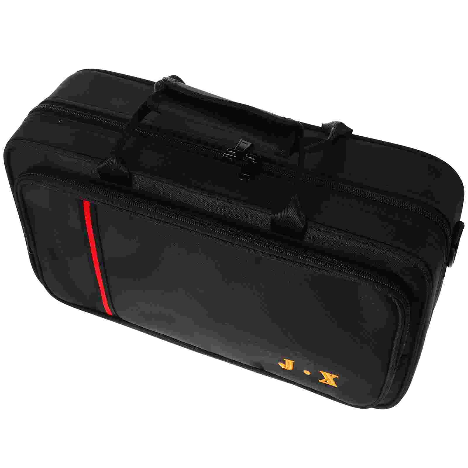 

Clarinet Backpack Black Tube Square Box with Zipper Portable Tube Storage Bag Instrument Backpack Square Clarinet Pouch