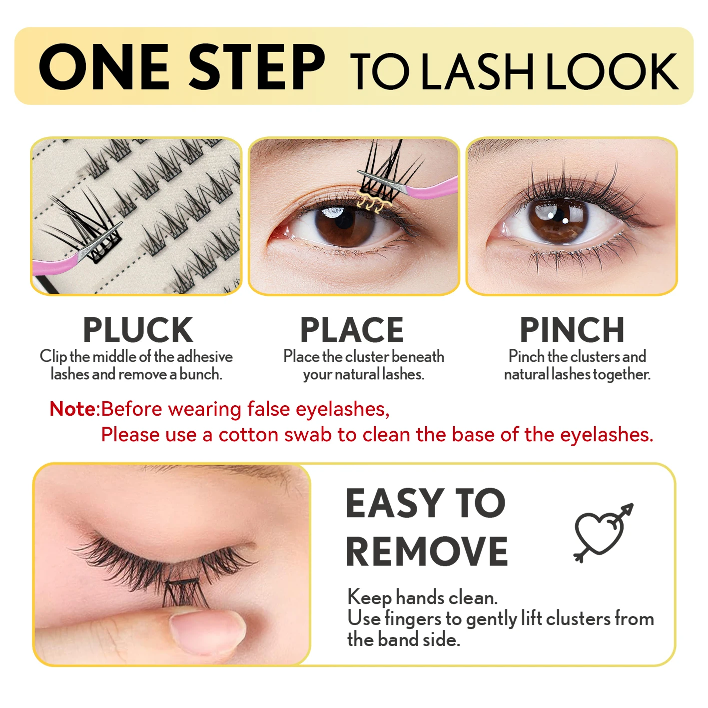 مجموعة رموش ذاتية اللصق يمكنك صنعها بنفسك لا حاجة إلى غراء سهل الاستخدام للرموش الصناعية