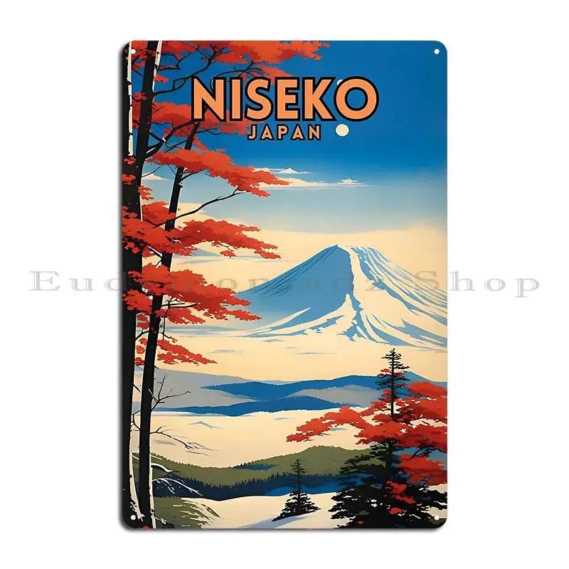 Niseko Hokkaido Japan Metal Plaque Poster Printed Plaques Design Garage Rusty Tin Sign Poster