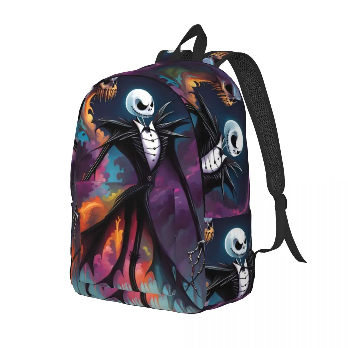 Custom Jack Skellington Wallpaper Laptop Backpack Casual Bookbag for School College Student The Nightmare Before Christmas Bags