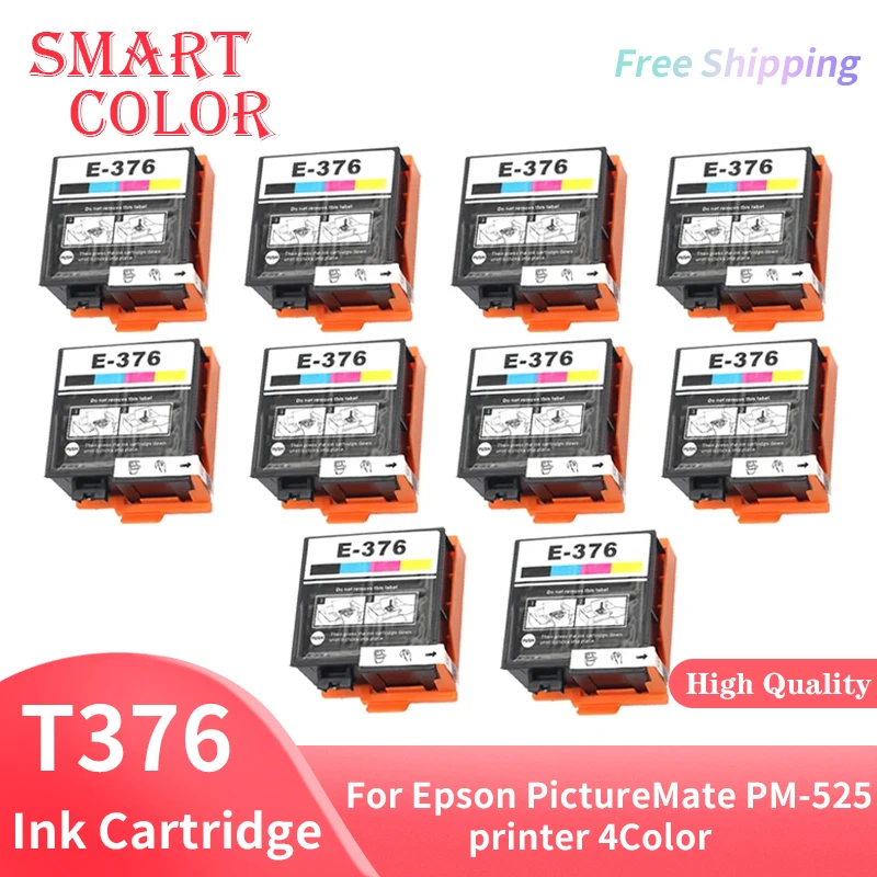 T376 Compatible ink cartridge inkjet cartridge T3760 T376 376 E376 E-376 For Epson PictureMate PM-525 printer 4color