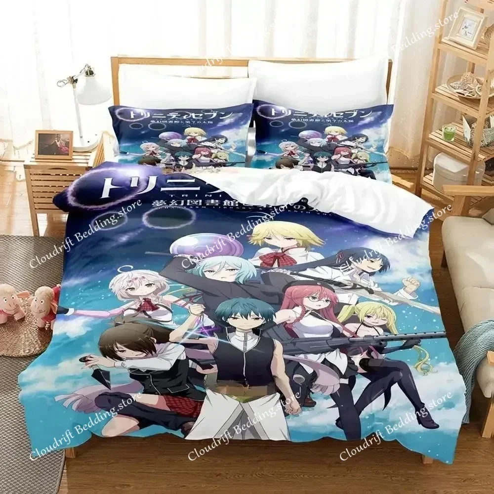 Trinity Seven Bedding Set Single Twin Full Queen King Size Bed Set Adult Kid Bedroom Duvet cover Sets Print Anime Bed Sheet Set0