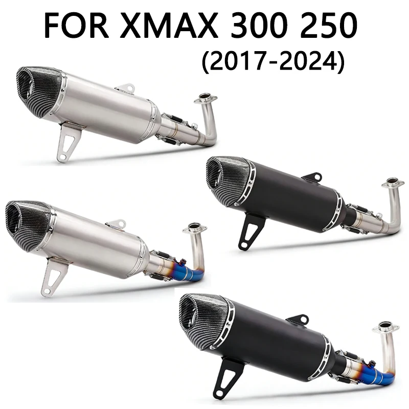 High Quality  Moto Muffler Slip on 2017-2024 for XMAX300 250 XMAX 300 X MAX250 Motorcycle Exhaust Escape