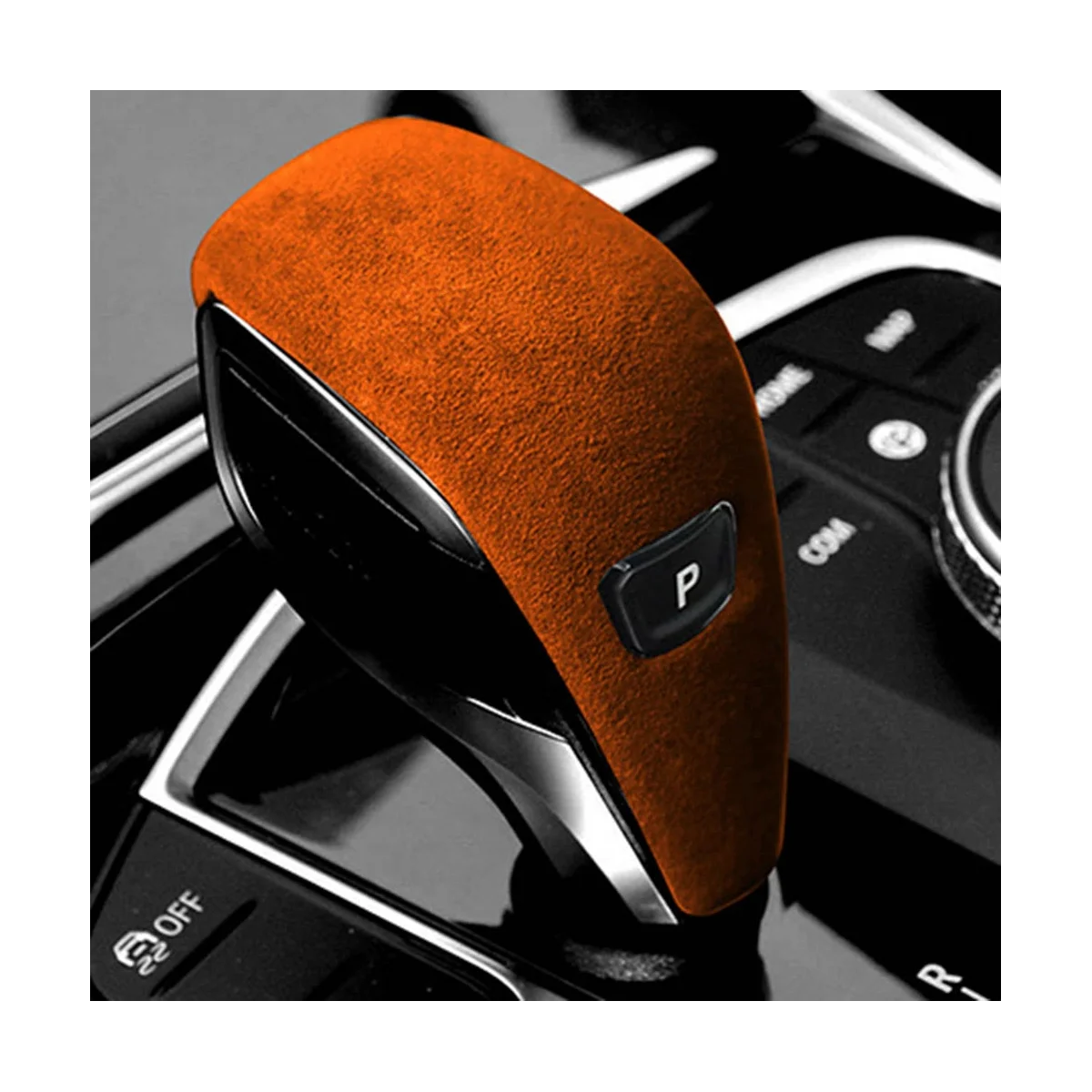 For Z4 G29 17-23 Orange Tumbled Leather Shifter Cover Protective Cover Case