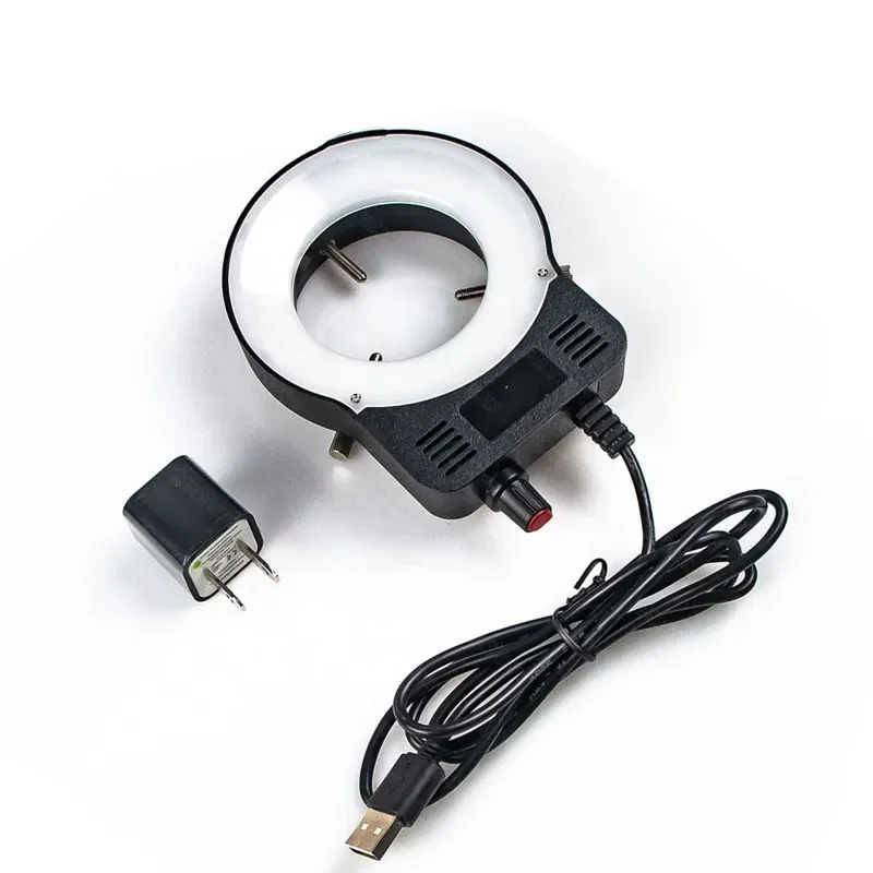 

USB LED Ring Light Illuminator Industry Monocular Binocular Trinocular Stereo Video Microscope Lens Camera Magnifier OK65LED