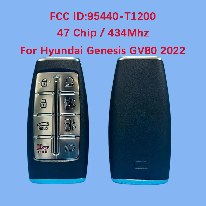 cn020371-アフターマーケット-8ボタン-スマートキー-リモート-オートスタート-47チップ-433mhz-fcc-id-95440-t1200-ヒュンダイ-gv80-2021年式用