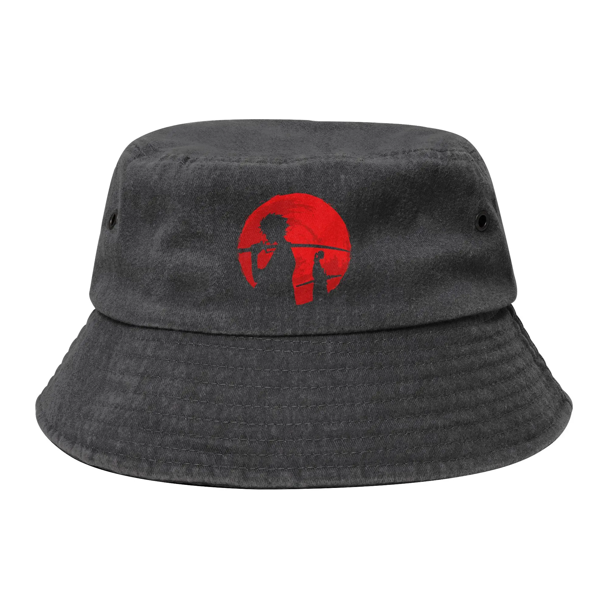 Damski kapelusz typu bucket hat Samurai Champloo, na zachód słońca, na upalne lato, nakrycie głowy do sportów outdoorowych, wędkowania, kapelusz rybaka, anime, kapelusz bob, prezenty urodzinowe