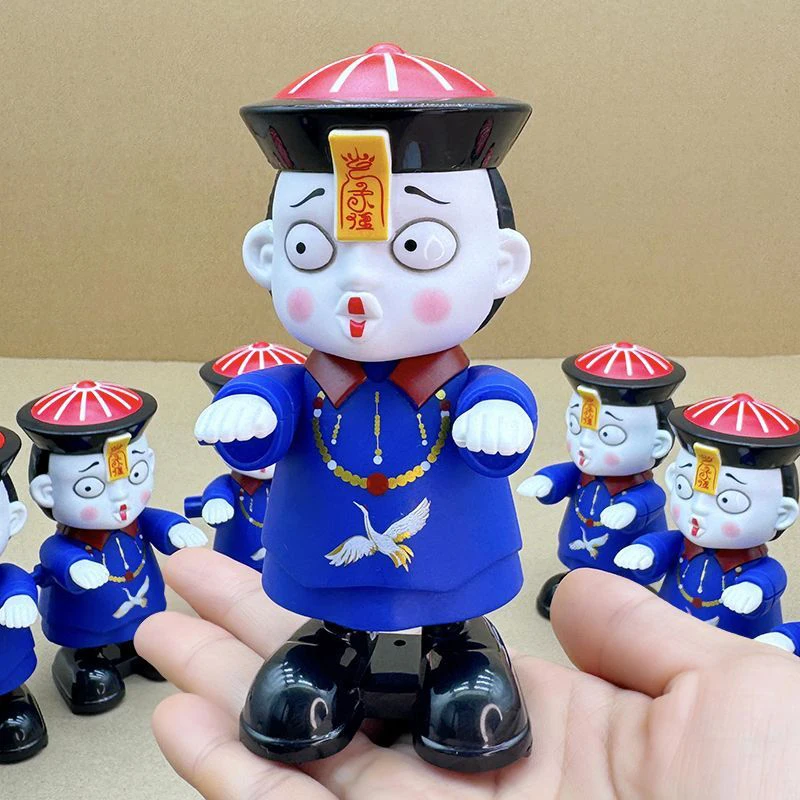 Wind Up Toys Walking Jumping Wind-up Chinese Zombie Ornaments Creative Halloween Tricky Funny Toys Kids Party Birthday Gift