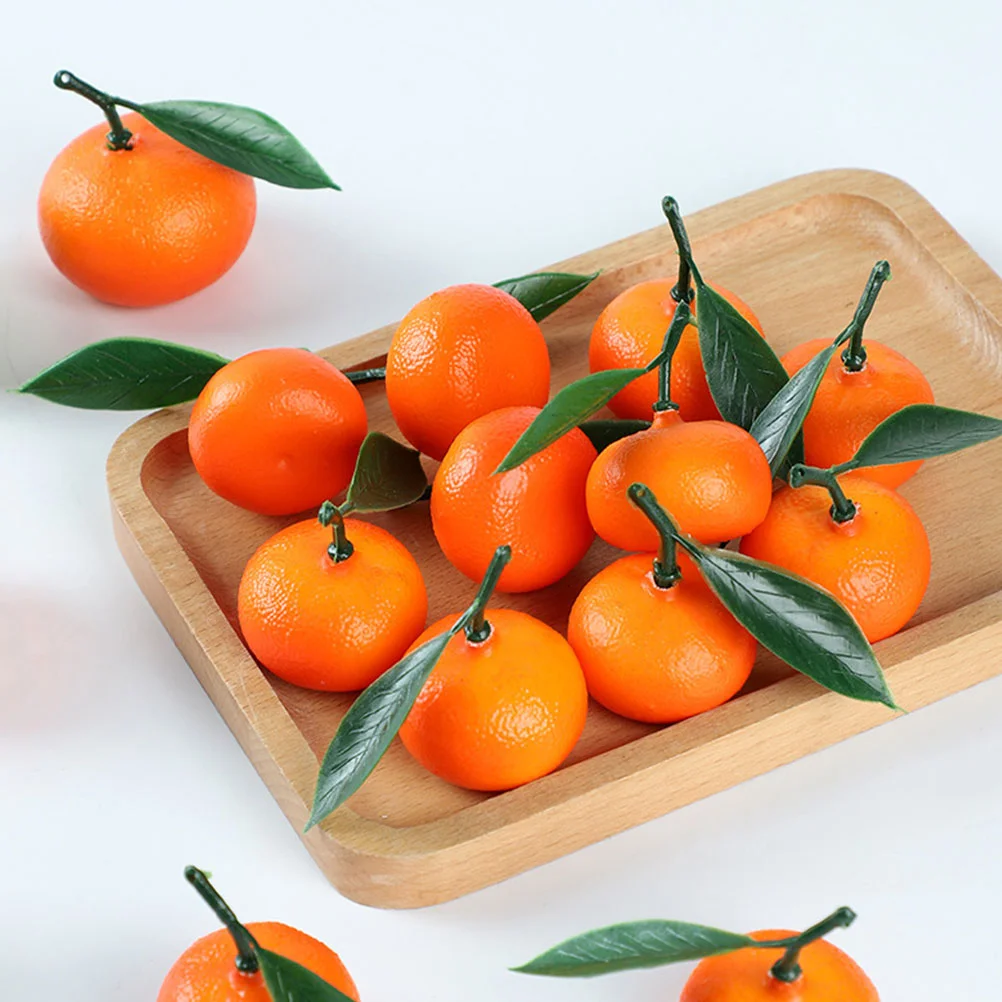 10 Pcs Faux Artificial Clementines Fake Fruits Model Oranges Decor Simulated Models