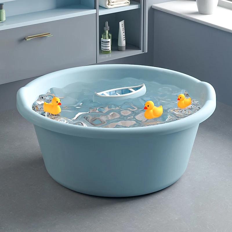 

Очень большая пластиковая ванна для младенцев и детей, таз для стирки одежды и мытья ног, домашний таз для лица Meladora 62223