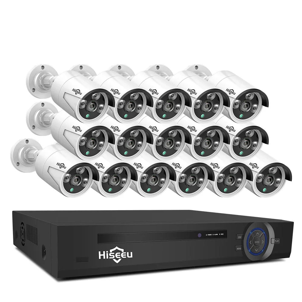 Cctv Poe Camera Set Indoor Night Vision Cctv 16 Channel Camera Surveillance System