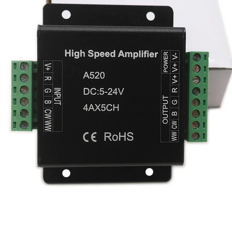 Répéteur de signal de données pour bande LED, amplificateur haute vitesse, document unique, RVB, RGBW, RVB + CCT, RGBCW, gradateur LED, 1 CH, 3/4 CH, 5V, 12V, 24V