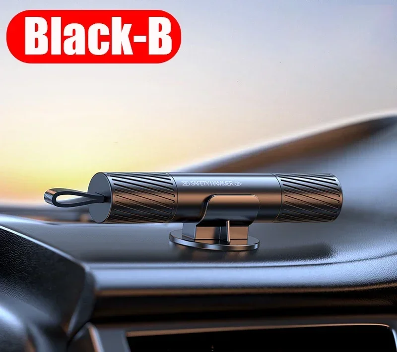 2 In 1 Car Safety Hammer Emergency Glass Breaker Cut The Seat Belt High Hardness Tungsten Steel Rescue Tool Auto Accessories