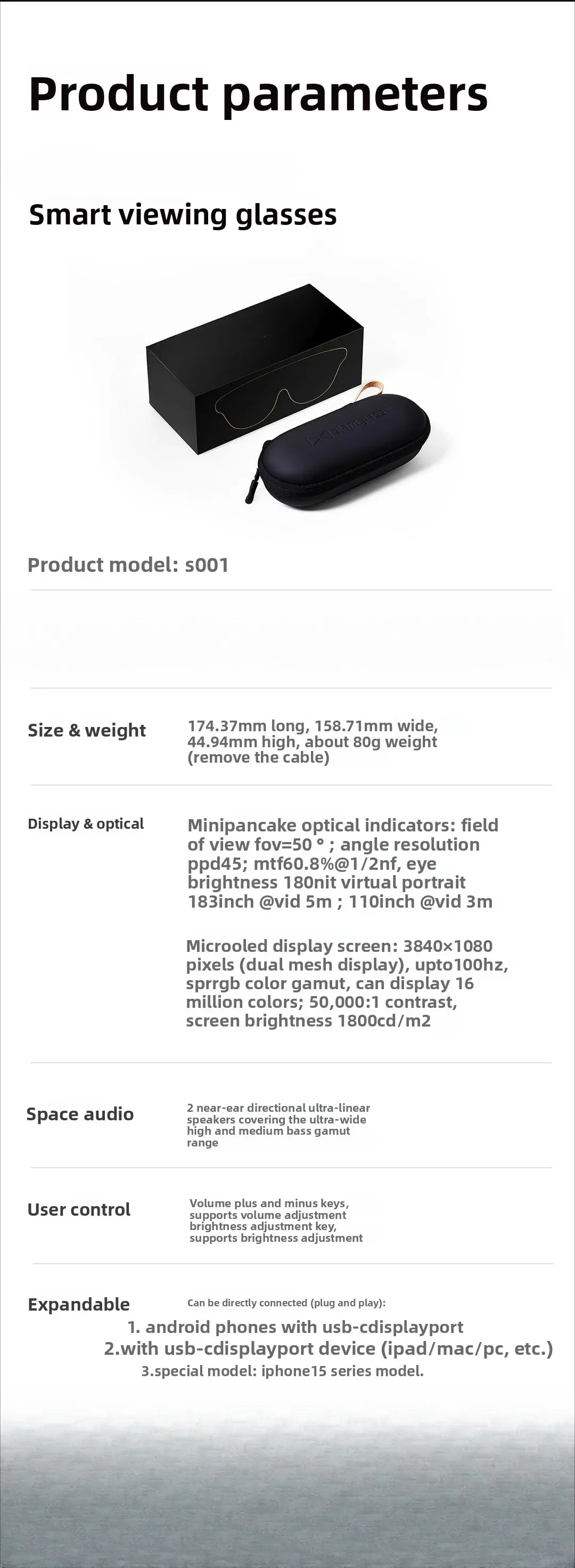 Inteligentne okulary filmowe (czerwone)