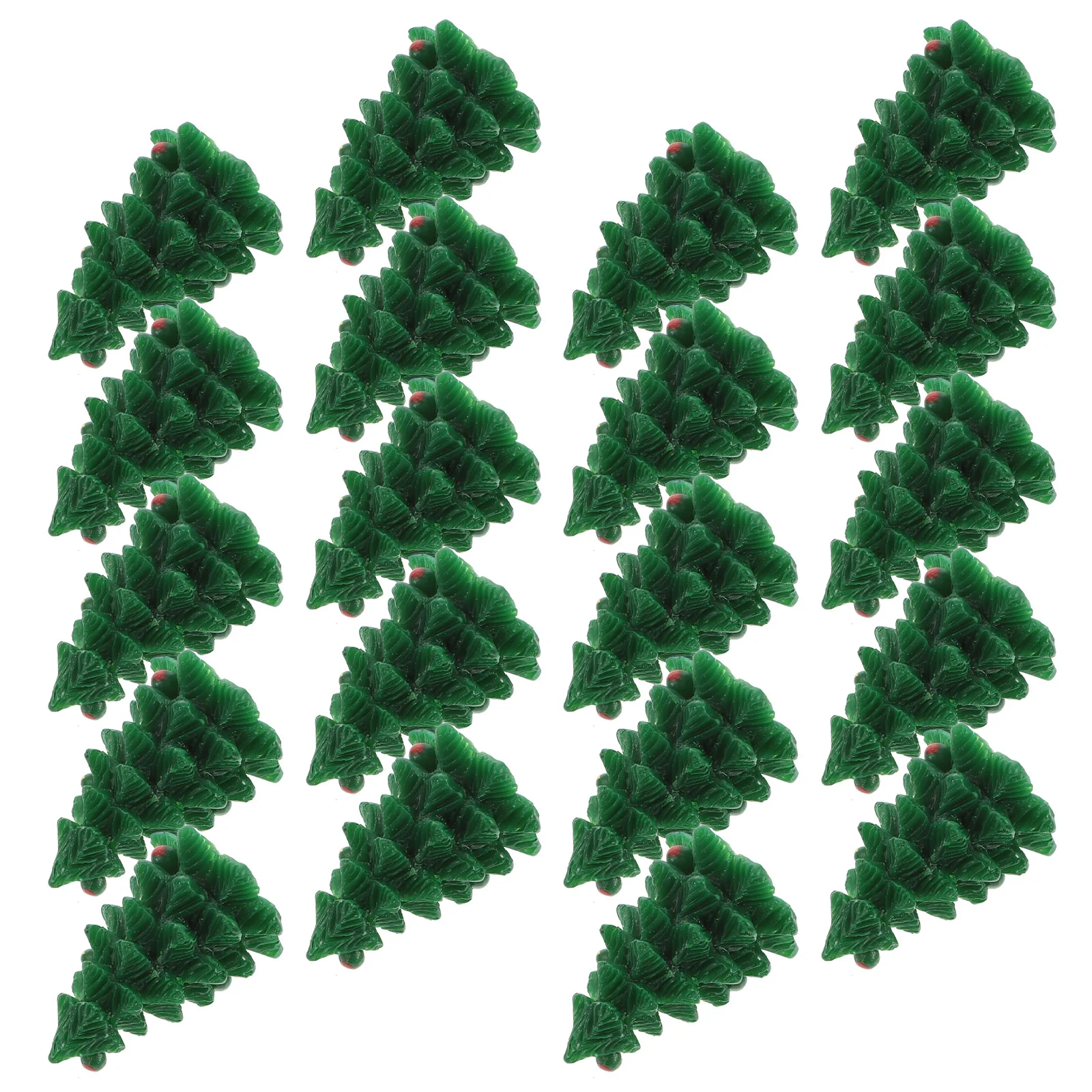 

20Pcs Christmas Tree Accessories Resin Christmas Tree Decors for DIY Craft Projects Hairpin Charm Headdress Ornament Colored