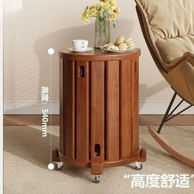 Solid wood stackable stool for home use, simple modern stacking music spare thickened round stool chair is strong and durable
