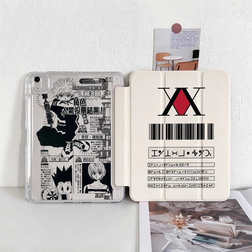 Manga Barcode Print For iPad Pro 11 12.9 13 A16 M2 M4 M3 M5 9.7 10.2 5/6/7/8/9/10/11th Mini Air 3 4 5 6 Tablet Case
