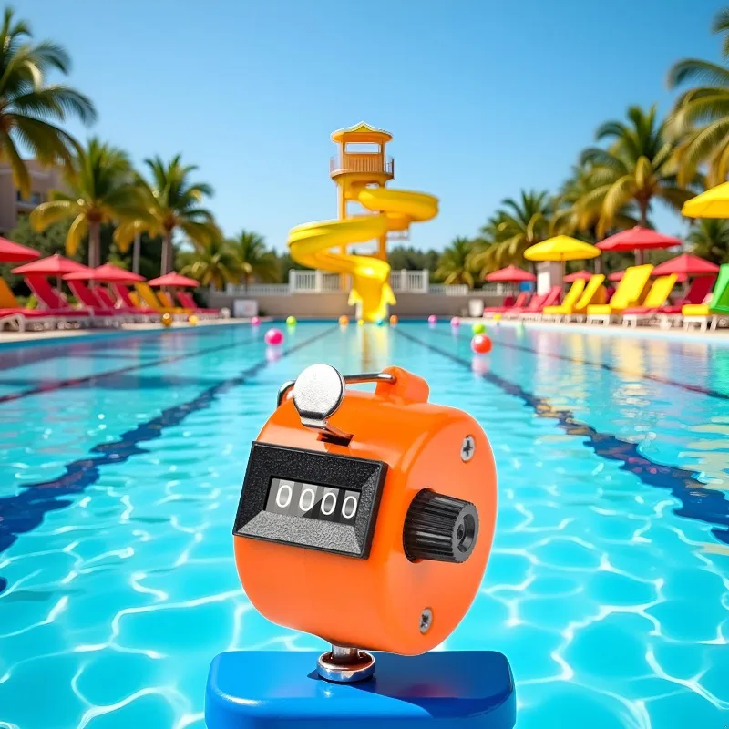 عداد رصيد يدوي، أداة النقر المزدوج بأرقام مكونة من 4 أرقام، عداد النقر مع شاشة عرض محمولة، انقر فوق عدادات السباحة للجولف #6