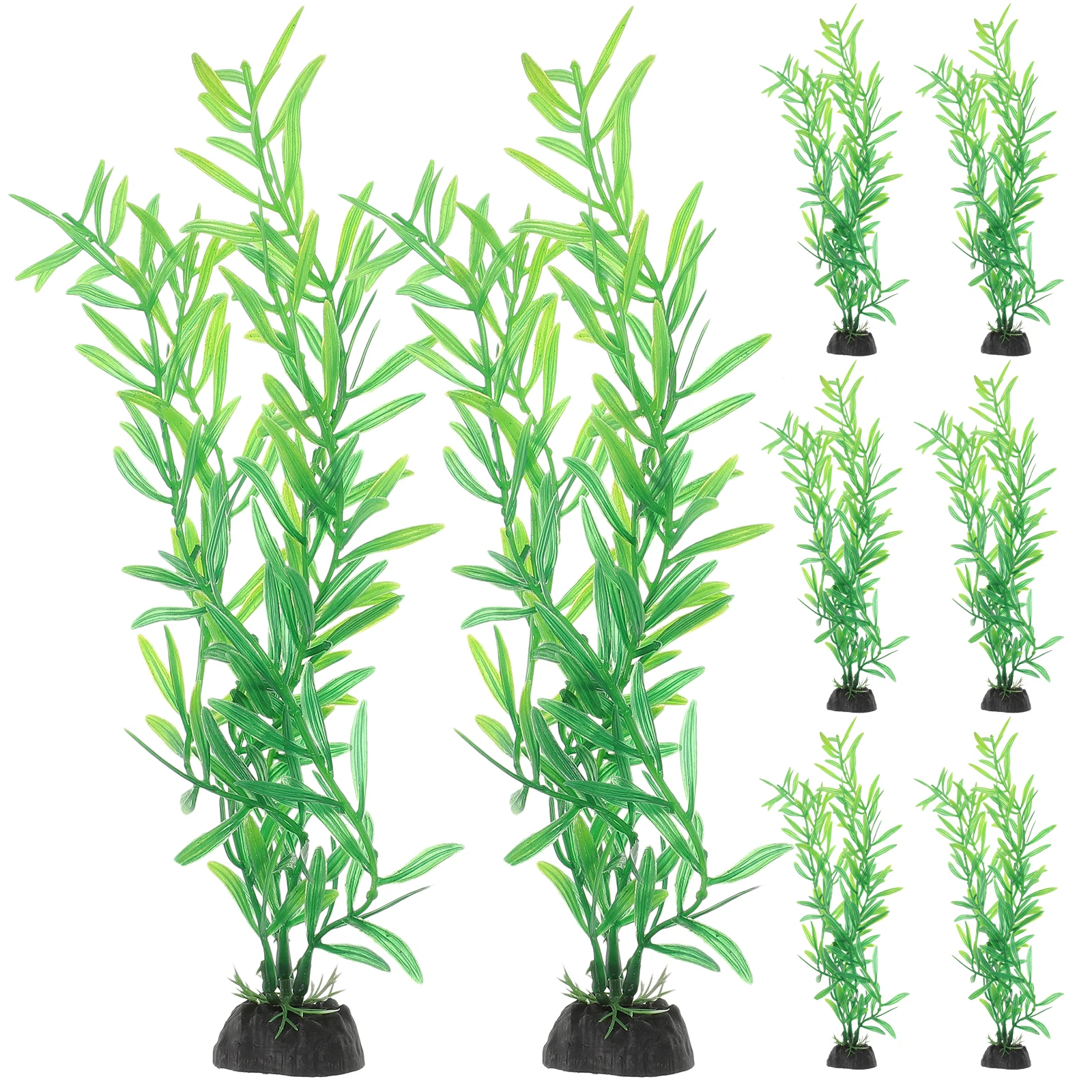 

10 Pcs Aquatic Decoration Artificial Fish Tank Plants Small Aquarium Plastic for Betta Accessories