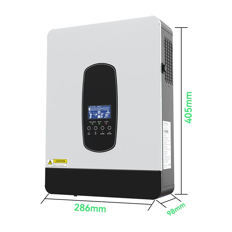 ECGSOLAX 1.8KW Inverter solare ibrido 12V 220V Off Grid Inverter Costruito in 80A MPPT Regolatore di carica Inverter solare a onda sinusoidale pura