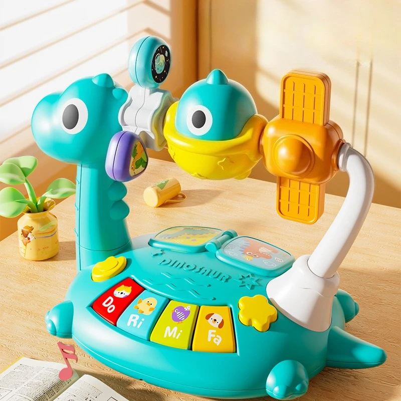 Baby Rattling Dinosaur Space Light Music Children Patting Piano Drum Early Education Learning Toys for Kid 2 To 4 Years Old Gift