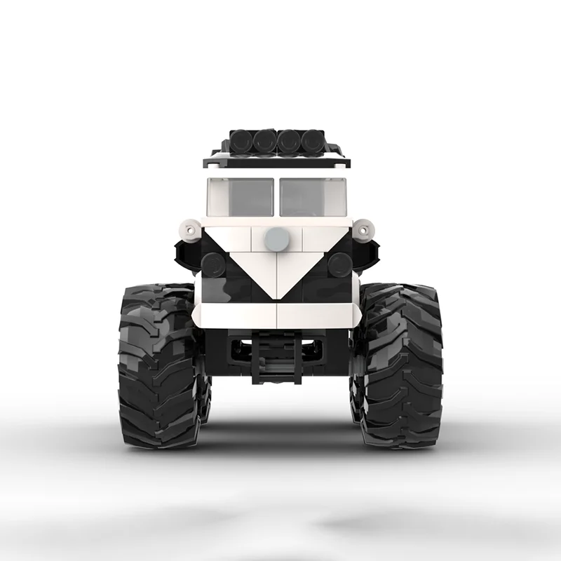 252 PCS MOC Customize Creative Black Monster Truck Modular Building Blocks Model Educational Assembly Toy For Boys Christma Gift
