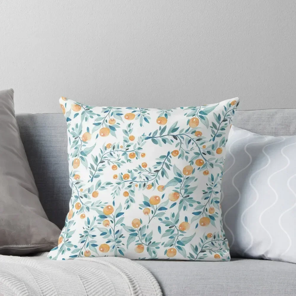 

Orange Blossom Pattern Throw Pillow pillow pillowcase Sofa Covers For Living Room pillow