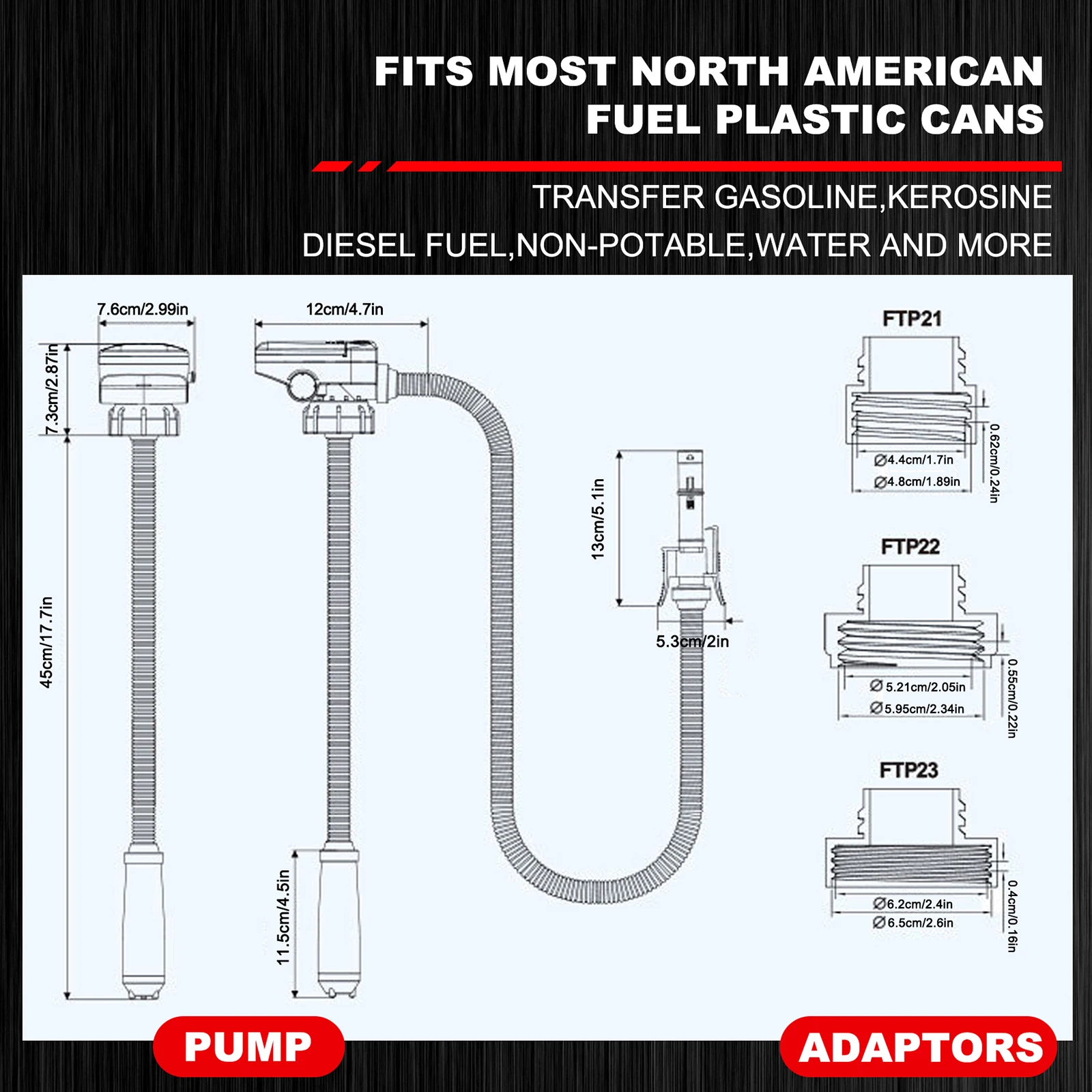 Portable Oil Output Extractor Manual Gasoline Oil Absorber Hand Transfer Fuel Pump Petrol Diesel Pump Fuel Pump with Long Hose