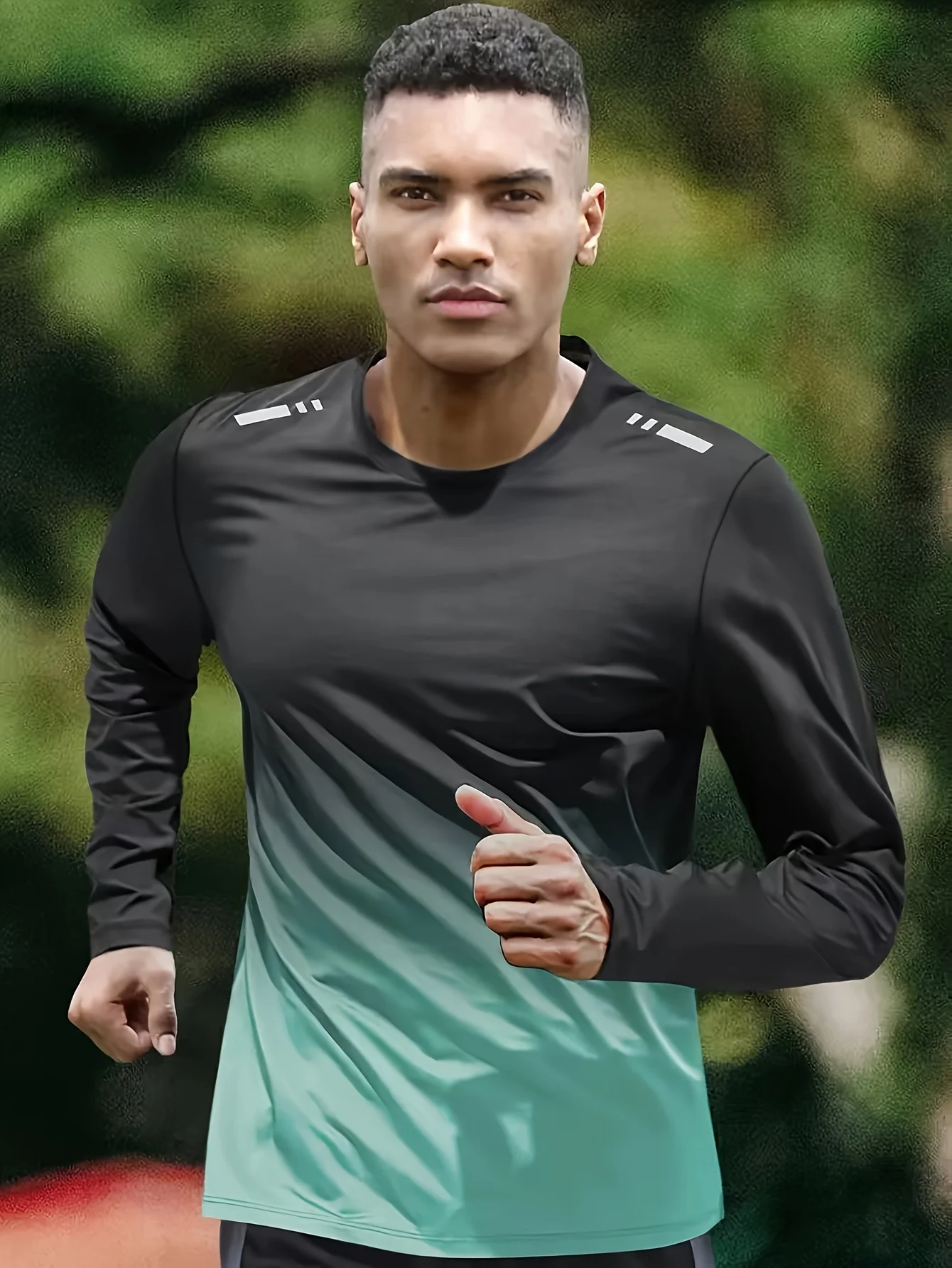 

T-shirt men's four seasons long sleeve outdoor speed dry clothes running training breathable leisure fitness top