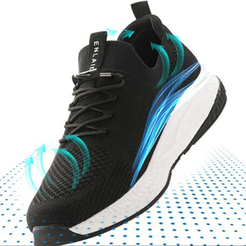 2024 height increase tenis masculino  air circulation magnetic  massage function light weight sport shoes for pain and diabetics