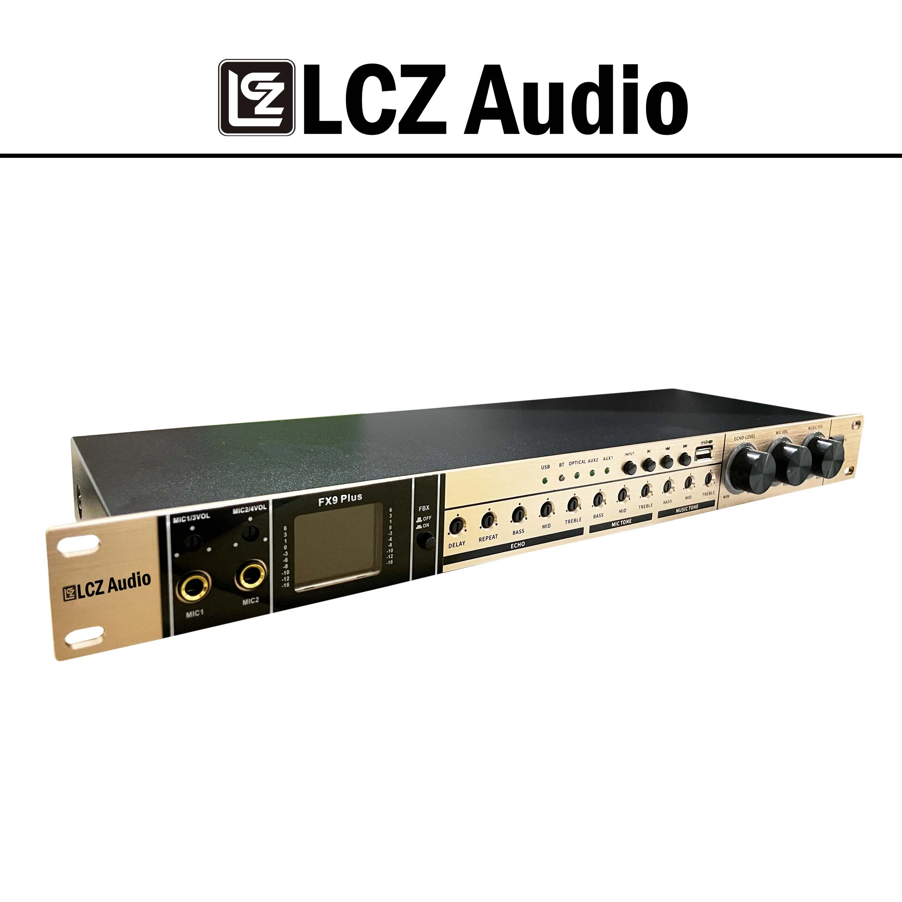 LCZ AUDIO Fx9plus Karaoke Pre-effects KTV Professional Digital Audio Echo Effect Processor A Key To Prevent The Noise