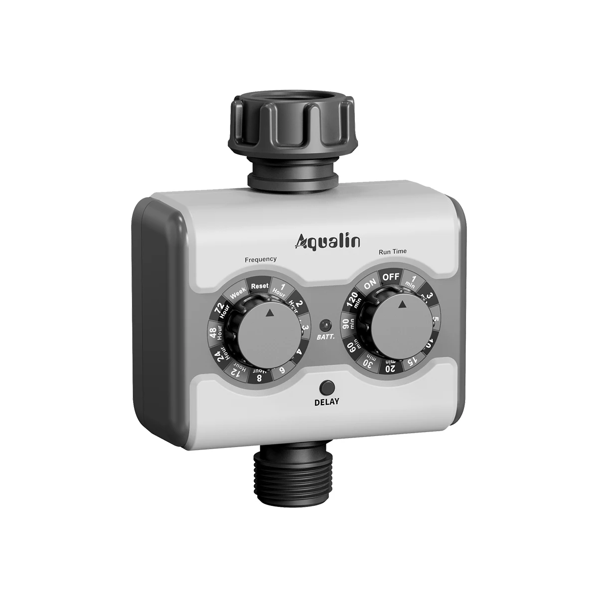 

Water Timer with Brass Inlet, Dial Control Irrigation Timer Ball Valve with Delay Function Manual/Auto for Garden Lawn Plants