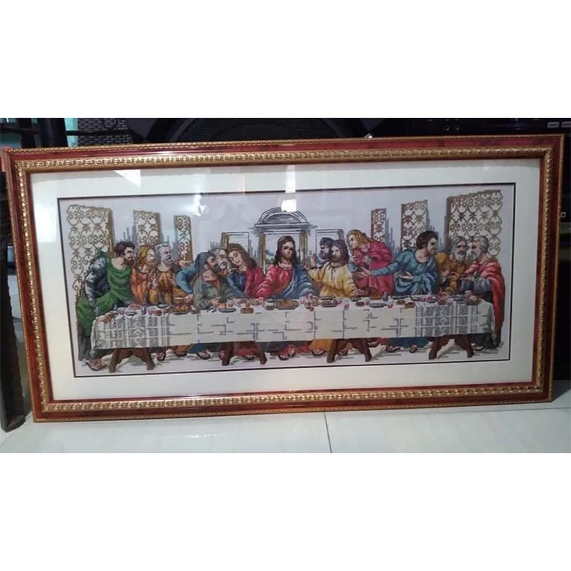 The Last Supper Cross Stitch Kits Set Needlework Handmade Embroidery Handicrafts Aida 14CT Unprinted Home Decoration Accessories