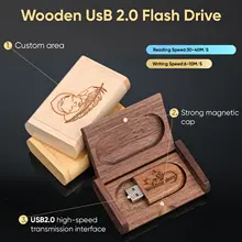 Custom Logo Wooden USB Flash Drive 4GB-64GB #2