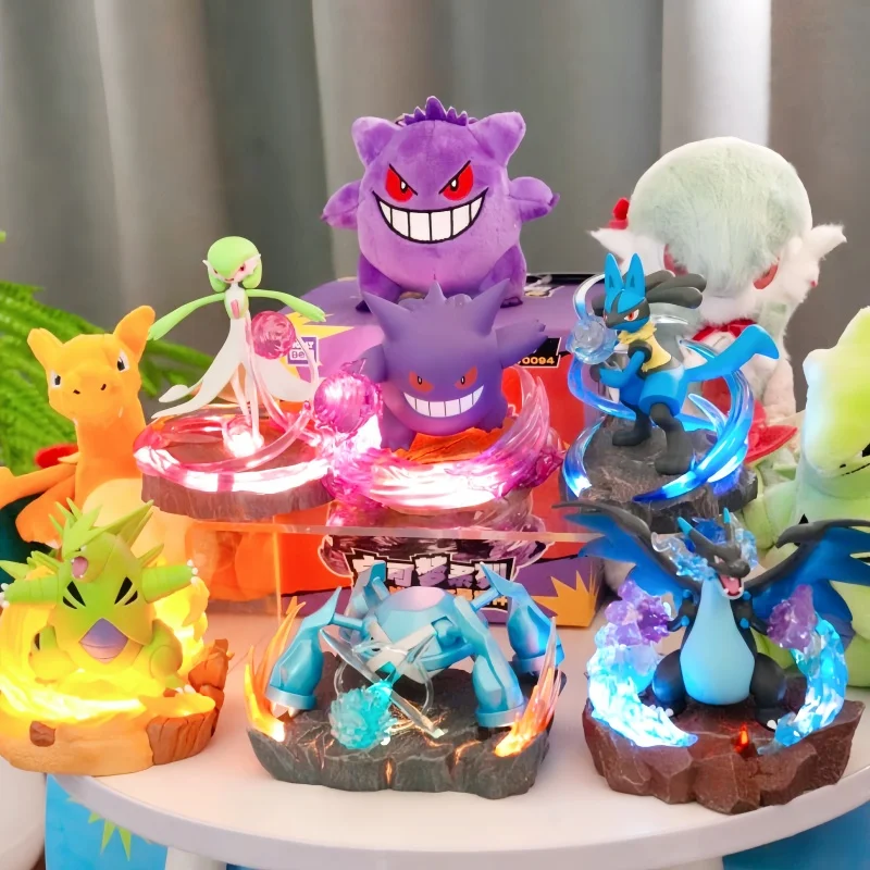

Holly Box Original Pokemon Full Battle Series Figurine Mega Charizard Gengar Tyranitar Micro Scene Collectible Decor Gifts