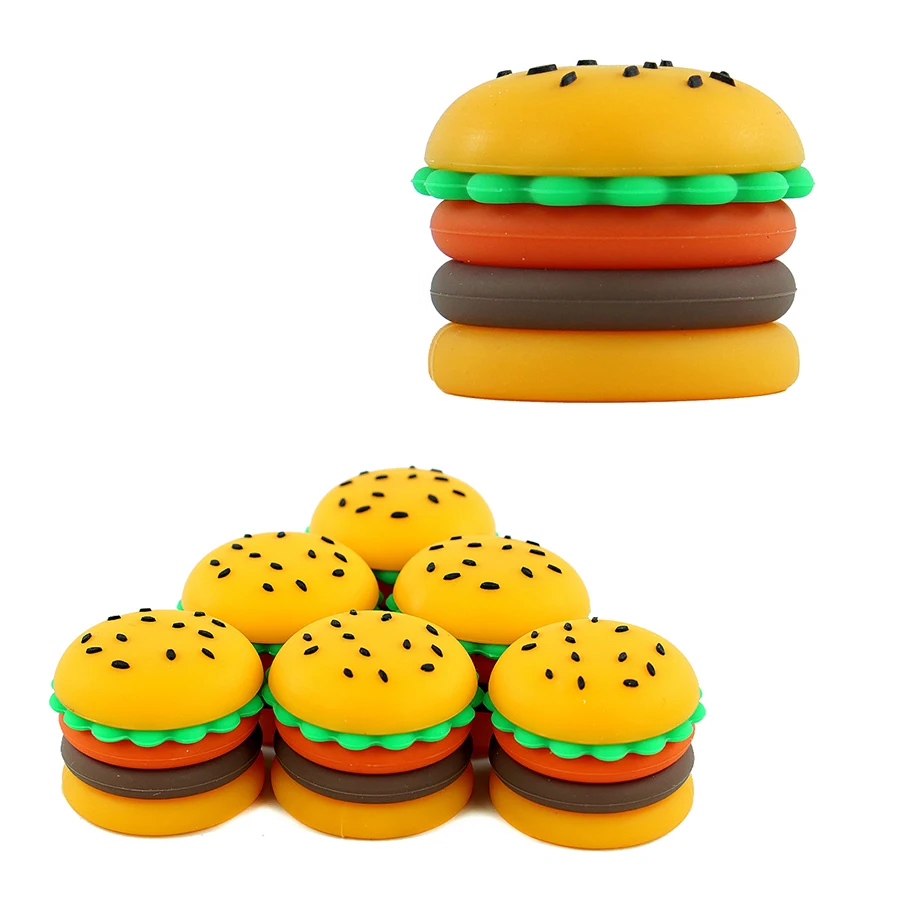 1 PCS 5ml Hamburger Shape Jar Storage Box For Oil Wax  Travel Portable Lotion Cream Box Bottle Face Cream Lip Balm Container