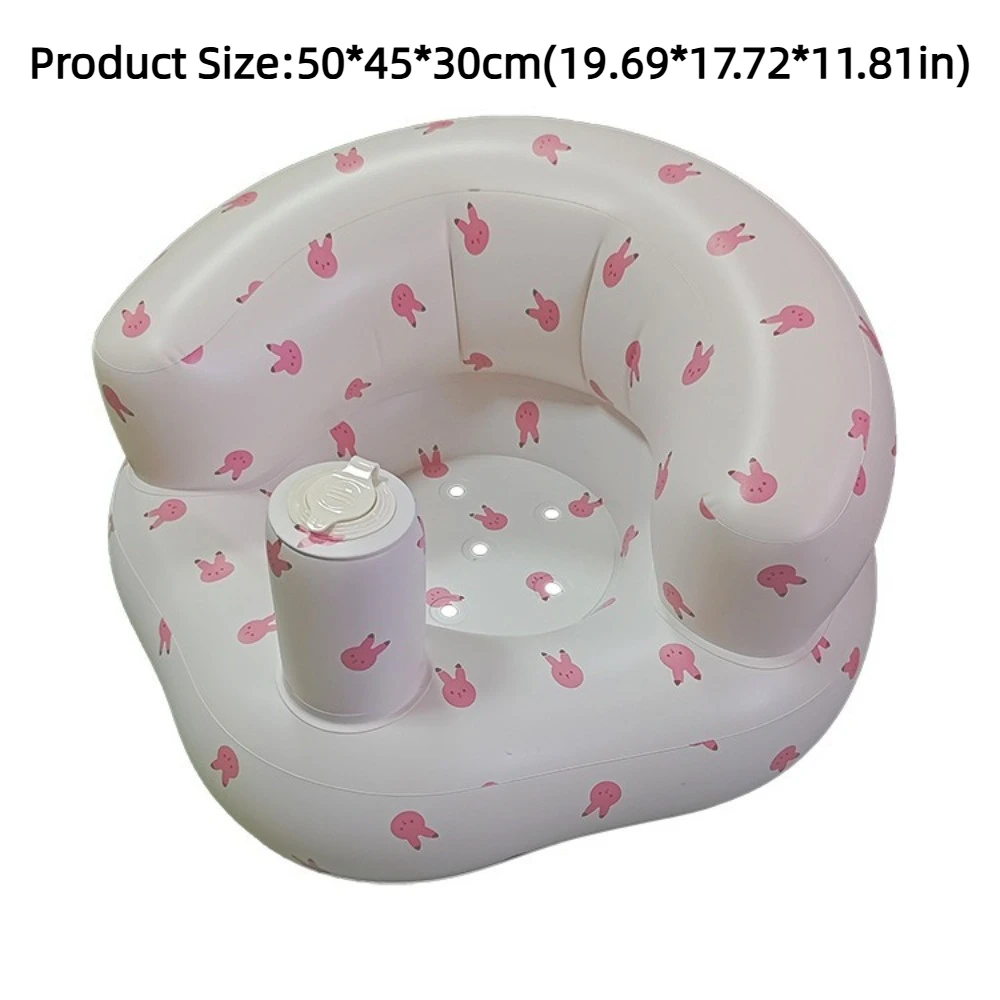 New Cartoon Pattern Inflatable Baby Seat Foldable Portable Baby Inflatable Sofa Chair PVC Baby Furniture Dining Chair