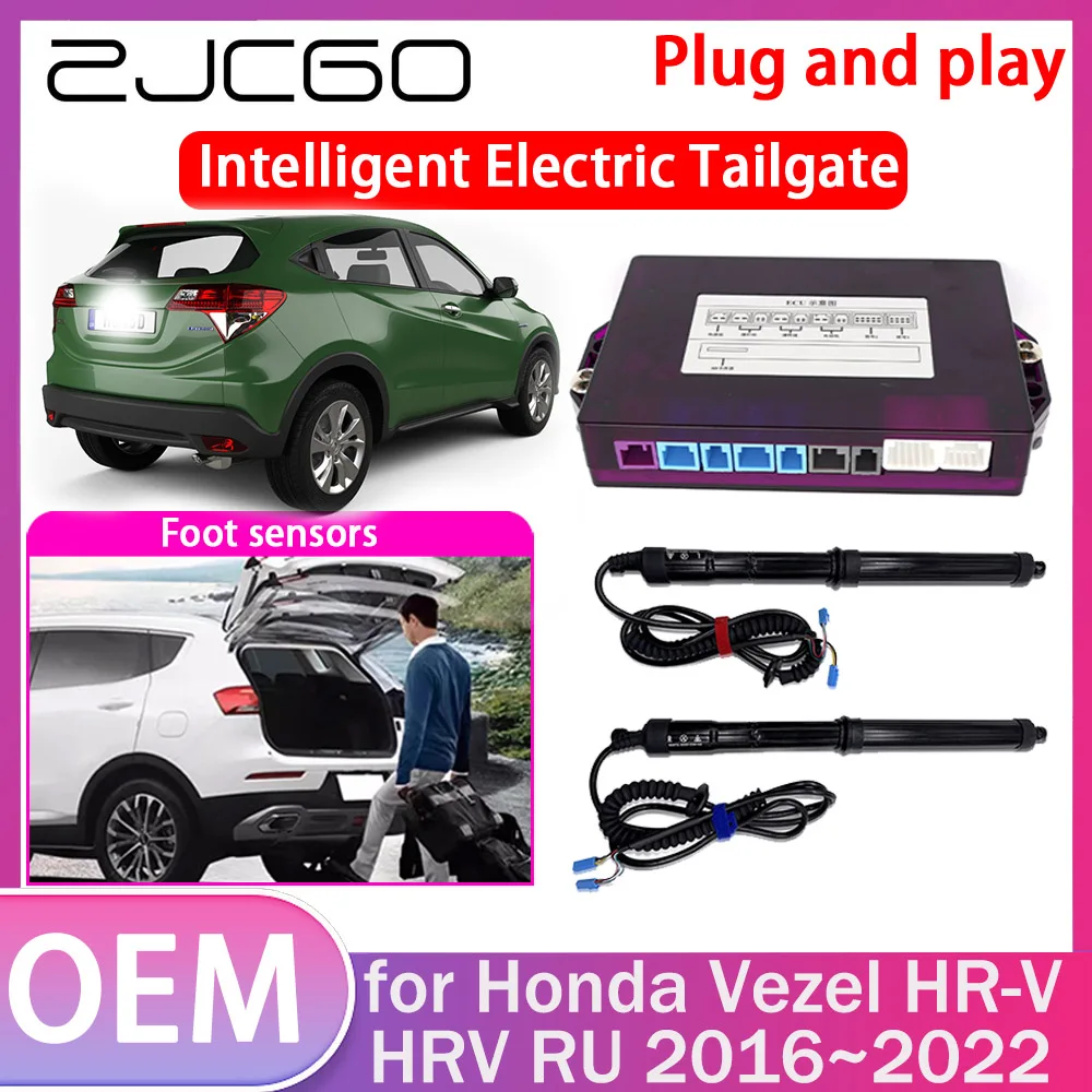 ZJCGO Electric Tailgate Lift Drive Trunk Opening Tail Gate Lift Soft Close Car Door for Honda Vezel HR-V HRV RU 2016~2022