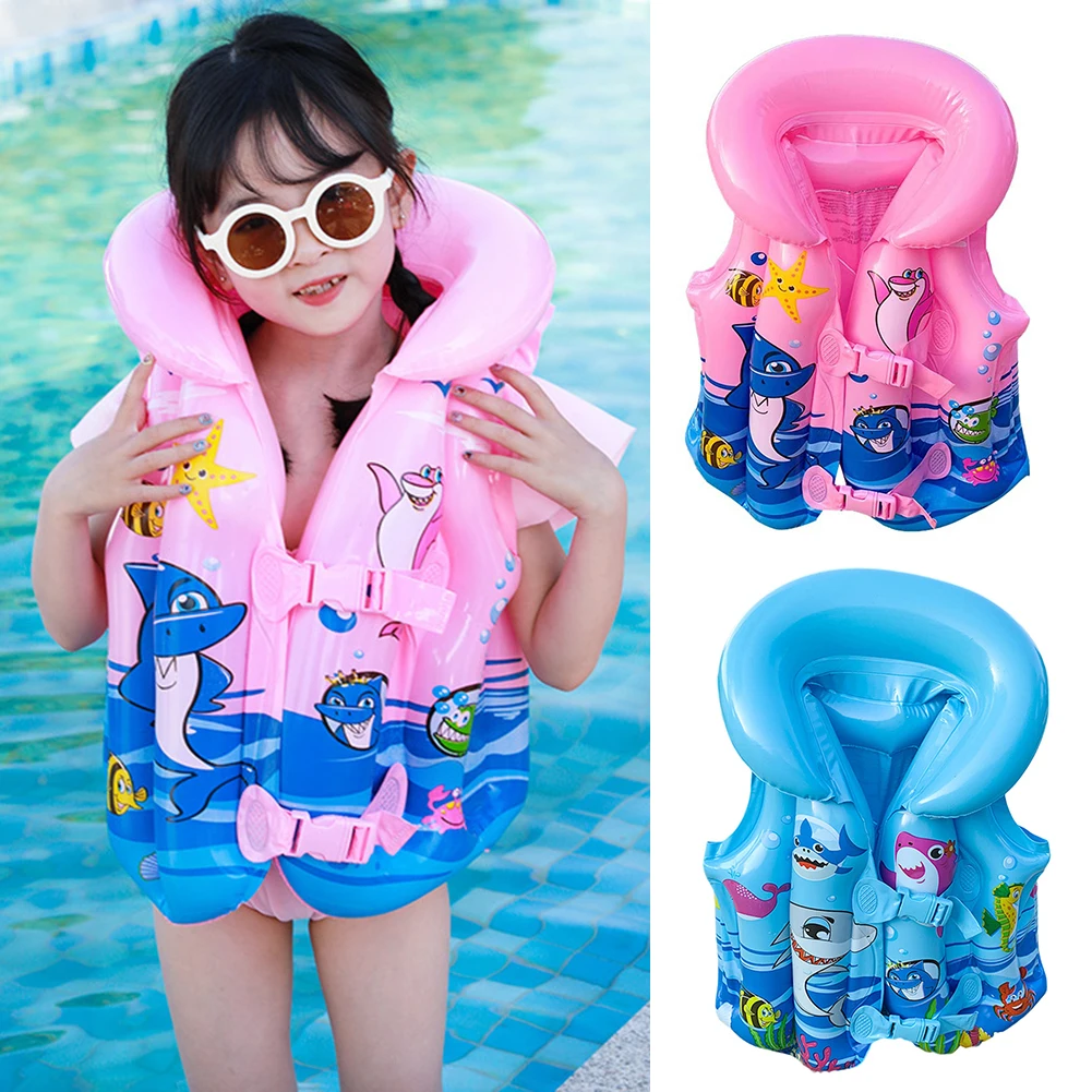 Kids Baby Life Jackets Inflatable Swim Vest Children Assisted Inflatable Swimwear Water Sport Swimming Pool Outdoor Accessories