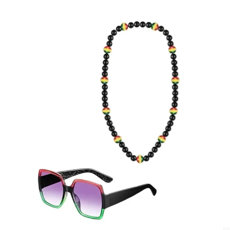 Juneteenth African Jewelry Dangle ต่างหูเจาะดอกไม้แว่นกันแดดถักเปียหมวกจาเมกาเครื่องแต่งกายแอฟริกันเครื่องแต่งกาย H7EF