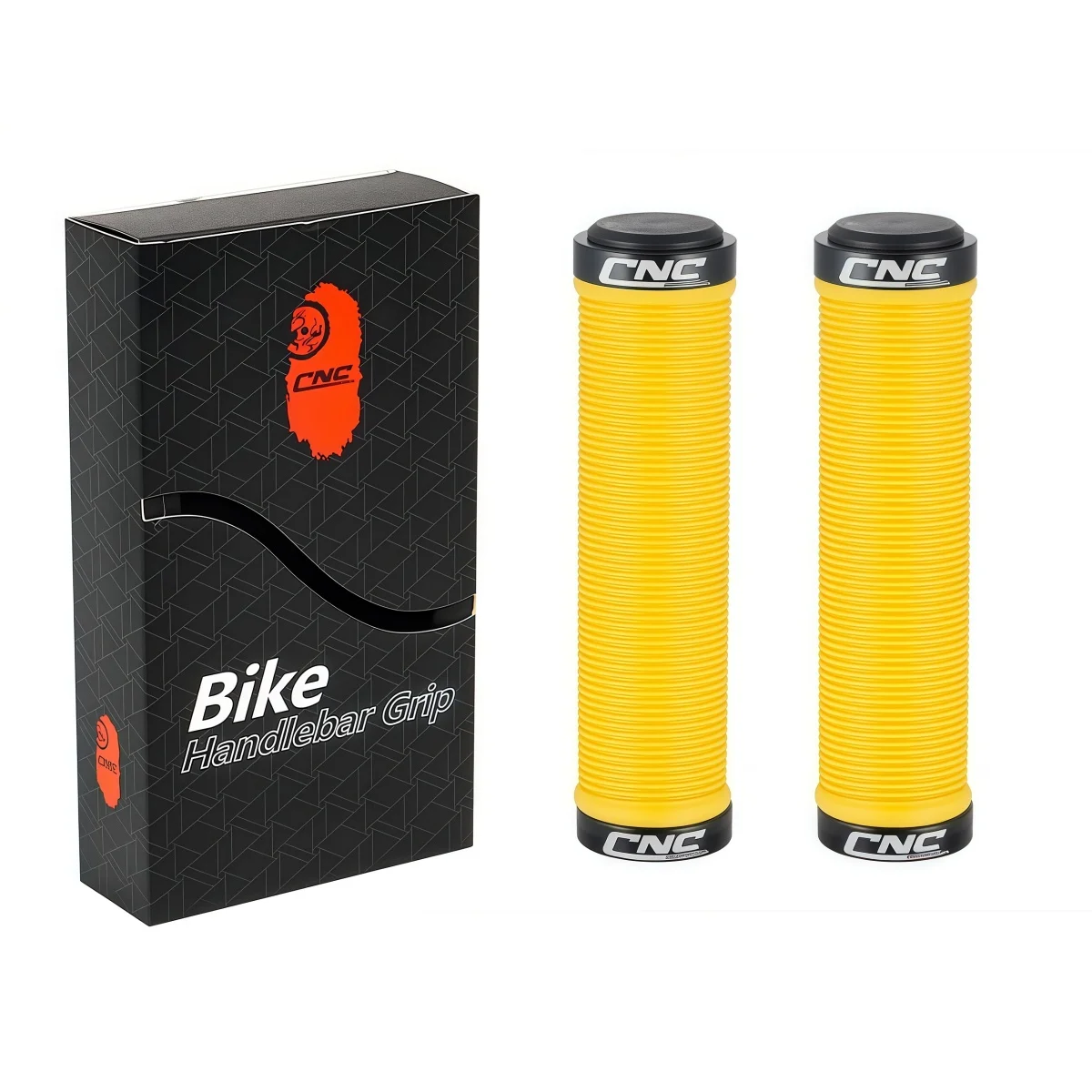 SUNTNUR Premium MTB / BMX Bike Grips - Non-Slip Shock Absorbing Rubber Handlebar Grips (Black Red Green Yellow Cyan) view 3