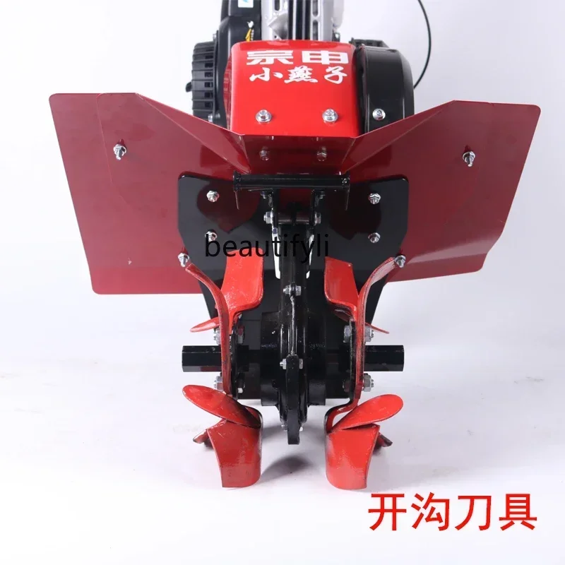 Hot sales  New agricultural ditching micro-tiller multi-functional small cultivated land lawn mower
