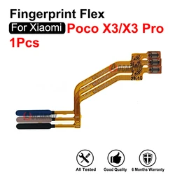 1Pcs Fingerprint Sensor Touch ID Home Button Flex Cable Replacement Repair Parts For Xiaomi POCO X3 X3Pro Pro