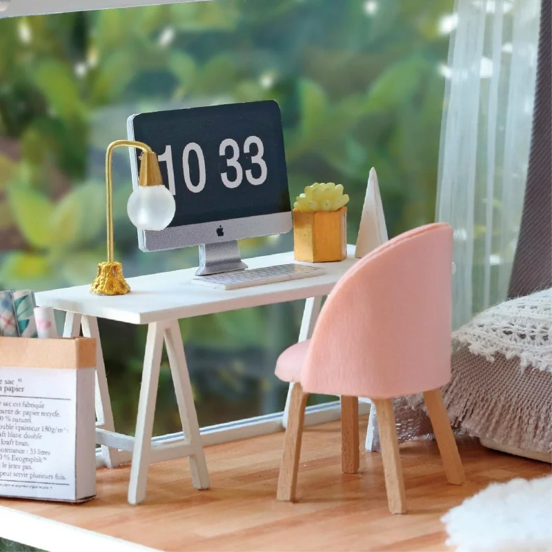 OUZEY Slow Living Attic Villa, drewniany model 3D do samodzielnego montażu, kreatywny i relaksujący prezent dla nastolatków