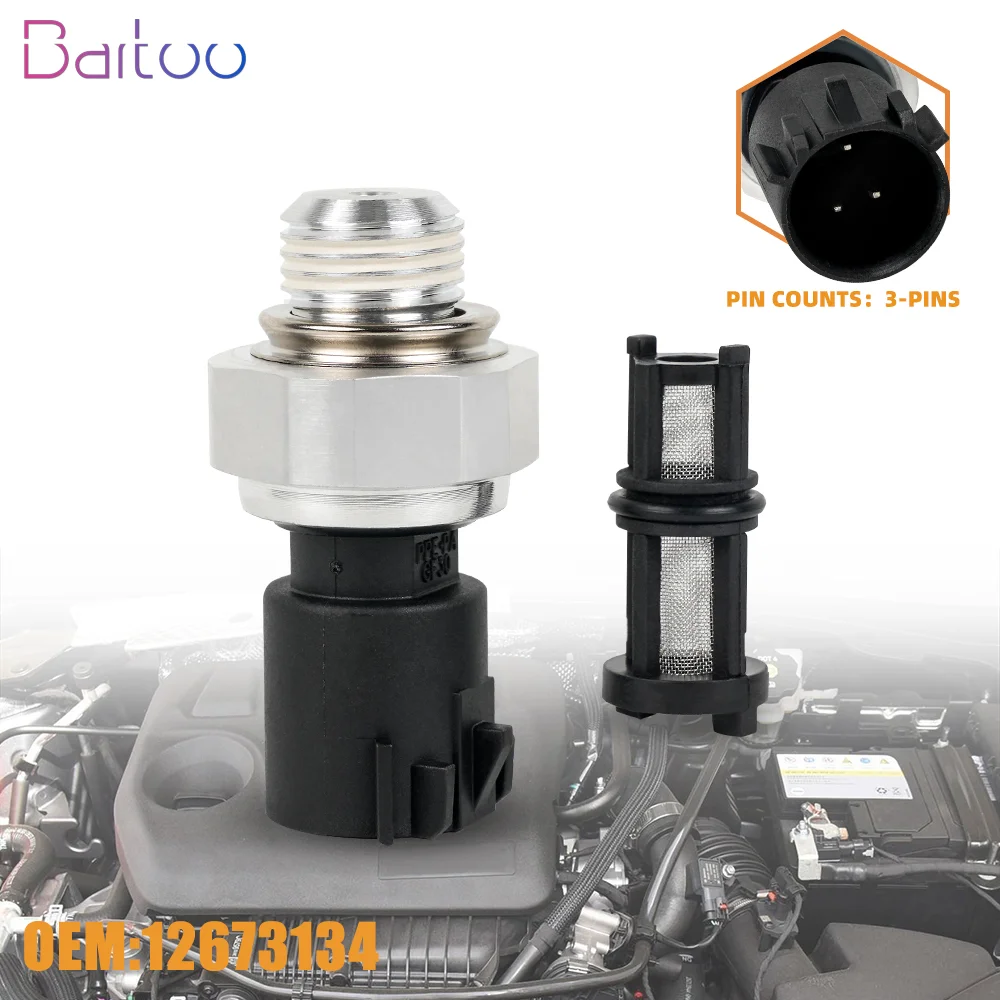 

Engine Oil Pressure Sensor Switch With Filter For 09-17 Chevrolet Cadillac Silverado GMC Hummer Pontiac 12673134 12621234 THB436