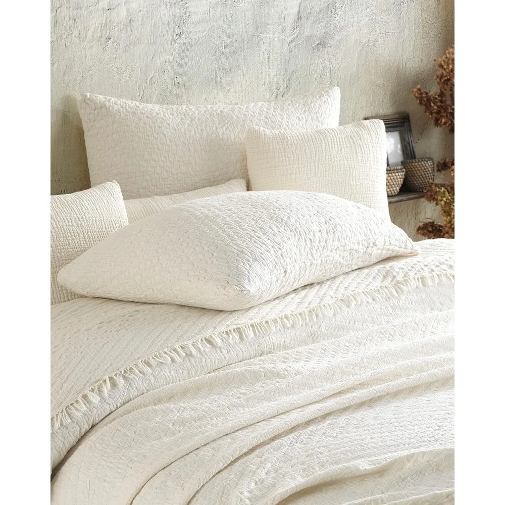 بطانية رمي خفيفة الوزن من الشاش القطني، غطاء موسلين مسامي، غطاء سرير مكون من 4 طبقات، نمط جاكار بيج، راحة كبيرة الحجم #4