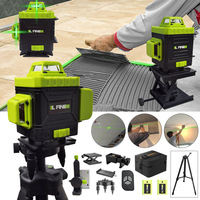 4D 16 Line 360° Laser Level Water Scale Cross Line Laser Leveling Equipped with an adjustable tripod